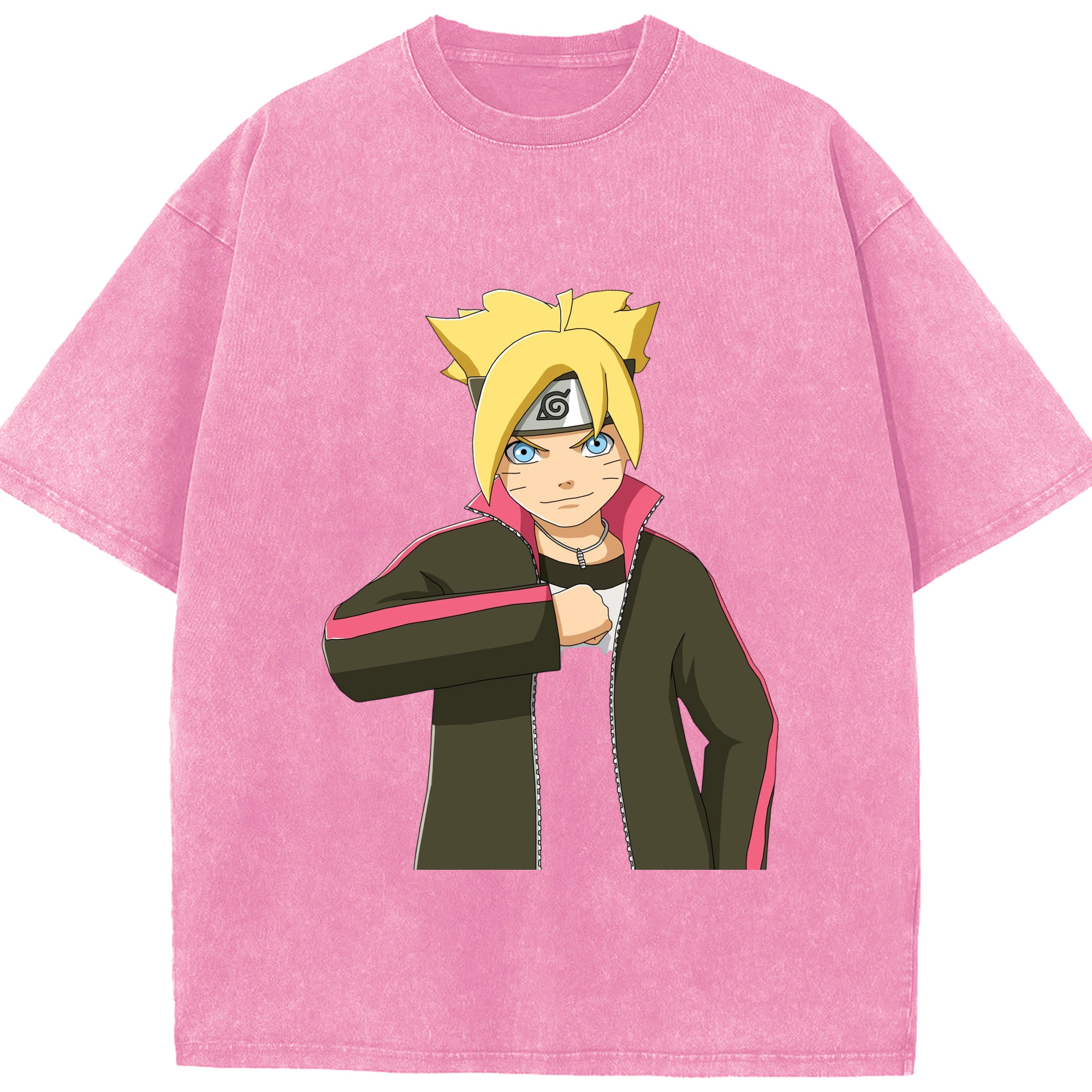 （画像用） NARUTO -ナルト- うずまき ボルト Uzumaki Boruto 綿100% ヴィンテージ風 半袖Tシャツ（フロントプリント）